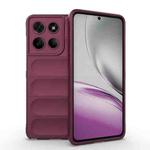For Motorola Edge 60 Stylus 5G Global Magic Shield TPU + Flannel Phone Case(Wine Red)