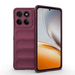 For Motorola Edge 60 Pro 5G Magic Shield TPU + Flannel Phone Case(Wine Red)