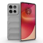 For Motorola Moto G56 5G Magic Shield TPU + Flannel Phone Case(Grey)