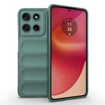 For Motorola Moto G56 5G Magic Shield TPU + Flannel Phone Case(Dark Green)