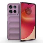 For Motorola Moto G56 5G Magic Shield TPU + Flannel Phone Case(Purple)