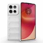 For Motorola Moto G56 5G Magic Shield TPU + Flannel Phone Case(White)