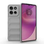 For Motorola Moto G86 5G Magic Shield TPU + Flannel Phone Case(Grey)