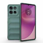For Motorola Moto G86 5G Magic Shield TPU + Flannel Phone Case(Dark Green)