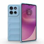 For Motorola Moto G86 5G Magic Shield TPU + Flannel Phone Case(Light Blue)