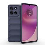 For Motorola Moto G86 5G Magic Shield TPU + Flannel Phone Case(Dark Blue)