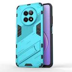 For Realme 12 5G Global Punk Armor 2 in 1 PC + TPU Phone Case with Holder(Blue)