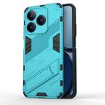 For Realme C63 4G Global Punk Armor 2 in 1 PC + TPU Phone Case with Holder(Blue)