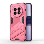 For Realme 13 Pro 5G Global Punk Armor 2 in 1 PC + TPU Phone Case with Holder(Light Red)