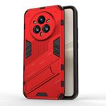 For Realme 14 Pro+ 5G Punk Armor 2 in 1 PC + TPU Phone Case with Holder(Red)