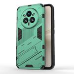 For Realme 14 Pro+ 5G Punk Armor 2 in 1 PC + TPU Phone Case with Holder(Green)