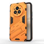 For Realme 14 Pro+ 5G Punk Armor 2 in 1 PC + TPU Phone Case with Holder(Orange)