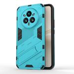 For Realme 14 Pro+ 5G Punk Armor 2 in 1 PC + TPU Phone Case with Holder(Blue)
