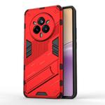 For Realme 14 Pro 5G Global Punk Armor 2 in 1 PC + TPU Phone Case with Holder(Red)