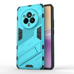 For Realme 14 Pro 5G Global Punk Armor 2 in 1 PC + TPU Phone Case with Holder(Blue)