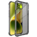 For iPhone 15 Plus imak Shockproof Airbag TPU Phone Case(Transparent Black)