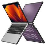 For MacBook Pro 13.3 inch A2338 Translucent Laptop Protective Case(Transparent Purple)