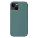 For iPhone 15 Liquid Silicone Phone Case(Pine Needle Green)
