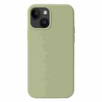For iPhone 15 Plus Liquid Silicone Phone Case(Matcha Green)