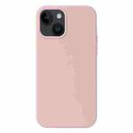 For iPhone 15 Plus Liquid Silicone Phone Case(Sand Pink)