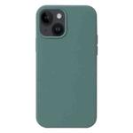 For iPhone 15 Plus Liquid Silicone Phone Case(Pine Needle Green)