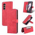 For Samsung Galaxy Z Fold5 AZNS Dream II Skin Feel PU+TPU Horizontal Flip PU Phone Case(Red)