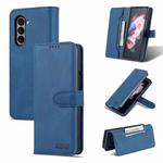 For Samsung Galaxy Z Fold5 AZNS Dream II Skin Feel PU+TPU Horizontal Flip PU Phone Case(Blue)