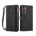 For Samsung Galaxy M55 5G ESEBLE Retro Frosted RFID Flip Leather Phone Case(Black)