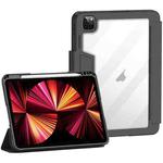 For iPad Pro 11 2022 / 2021 / 2020 / 2018 Deformation Buckle Leather Smart Tablet Case(Black)
