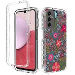 For Samsung Galaxy A14 5G / 4G Transparent Painted Phone Case(Small Floral)