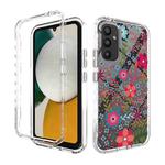 For Samsung Galaxy A34 5G Transparent Painted Phone Case(Small Floral)