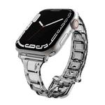 For Apple Watch 7 45mm Cube Airbag Clear TPU Watch Band(Black)