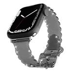 For Apple Watch SE 40mm Cube Airbag Clear TPU Watch Band(Black)