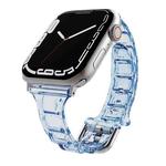 For Apple Watch 38mm Cube Airbag Clear TPU Watch Band(Blue)