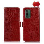 For Nokia XR21 Crocodile Top Layer Cowhide Leather Phone Case(Red)