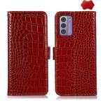 For Nokia G42 5G Crocodile Top Layer Cowhide Leather Phone Case(Red)