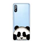 For Samsung Galaxy A01 Coloured Drawing Pattern Highly Transparent TPU Protective Case(Panda)