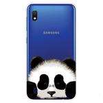 For Samsung Galaxy A10 Coloured Drawing Pattern Highly Transparent TPU Protective Case(Panda)