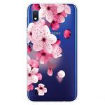 For Samsung Galaxy A10 Coloured Drawing Pattern Highly Transparent TPU Protective Case(Cherry Blossoms)