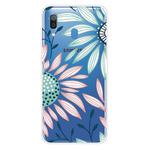 For Samsung Galaxy A30 Coloured Drawing Pattern Highly Transparent TPU Protective Case(Flower)