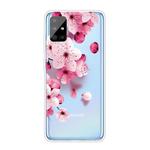 For Samsung Galaxy A31 Coloured Drawing Pattern Highly Transparent TPU Protective Case(Cherry Blossoms)