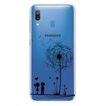 For Samsung Galaxy A40 Coloured Drawing Pattern Highly Transparent TPU Protective Case(Dandelion)