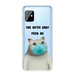 For Samsung Galaxy A81 / Note 10 Lite Coloured Drawing Pattern Highly Transparent TPU Protective Case(Mask Cat)