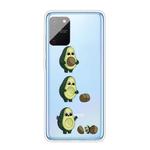 For Samsung Galaxy A91 / S10 Lite Coloured Drawing Pattern Highly Transparent TPU Protective Case(Avocado)