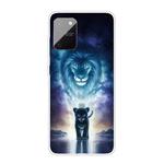 For Samsung Galaxy A91 / S10 Lite Coloured Drawing Pattern Highly Transparent TPU Protective Case(Lion)