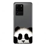 For Samsung Galaxy S20 Ultra Coloured Drawing Pattern Highly Transparent TPU Protective Case(Panda)