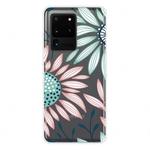 For Samsung Galaxy S20 Ultra Coloured Drawing Pattern Highly Transparent TPU Protective Case(Flower)