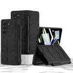 For Samsung Galaxy Z Fold5 GKK Integrated Shockproof Leather Phone Case with Pen Slots(Black)