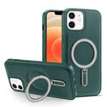 For iPhone 12 / 12 Pro MagSafe Magnetic Holder Phone Case(Green)