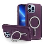For iPhone 13 Pro Max MagSafe Magnetic Holder Phone Case(Purple)
